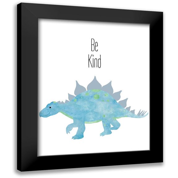 Santiago, Daniela 12x14 Black Modern Framed Museum Art Print Titled - Be Kind Dino