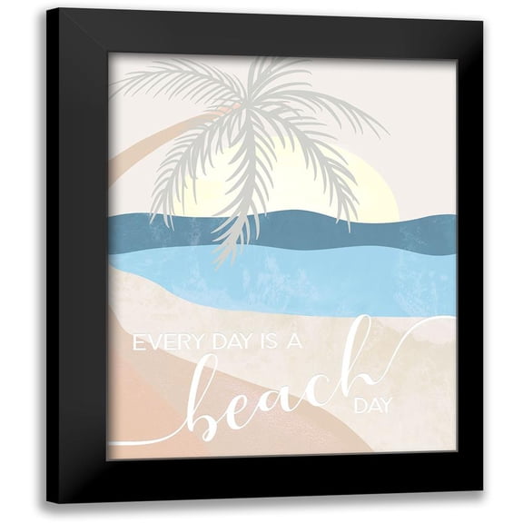 Santiago, Daniela 12x14 Black Modern Framed Museum Art Print Titled - Beach Day