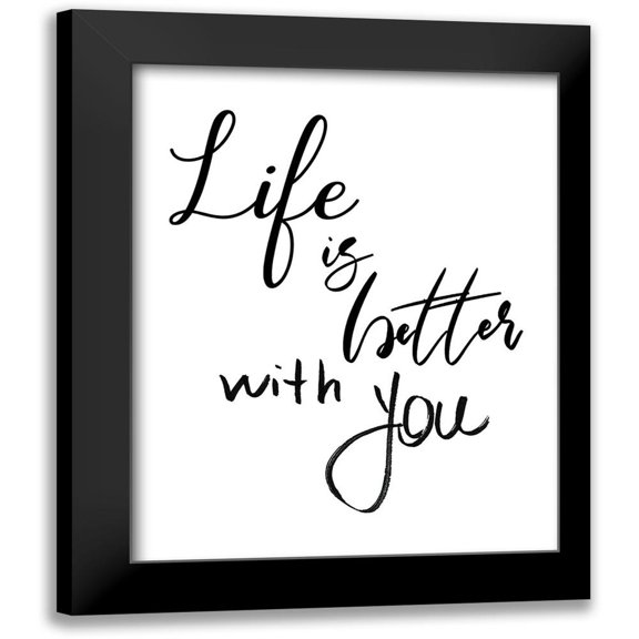 Santiago, Daniela 12x14 Black Modern Framed Museum Art Print Titled - Better With You