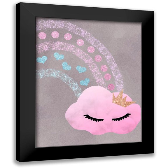Santiago, Daniela 12x14 Black Modern Framed Museum Art Print Titled - Cloudy Rainbow
