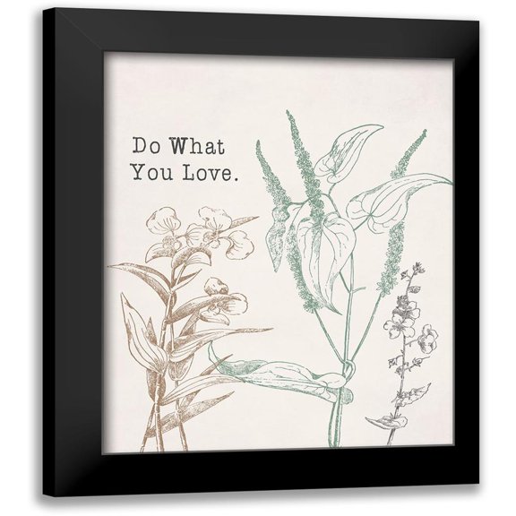 Santiago, Daniela 12x14 Black Modern Framed Museum Art Print Titled - Do What You Love