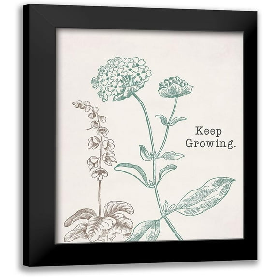 Santiago, Daniela 12x14 Black Modern Framed Museum Art Print Titled - Keep Growing