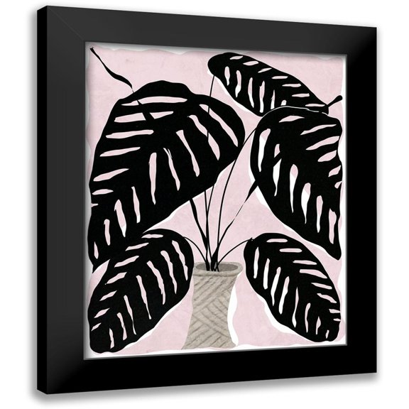 Santiago, Daniela 12x14 Black Modern Framed Museum Art Print Titled - Potted Plant I