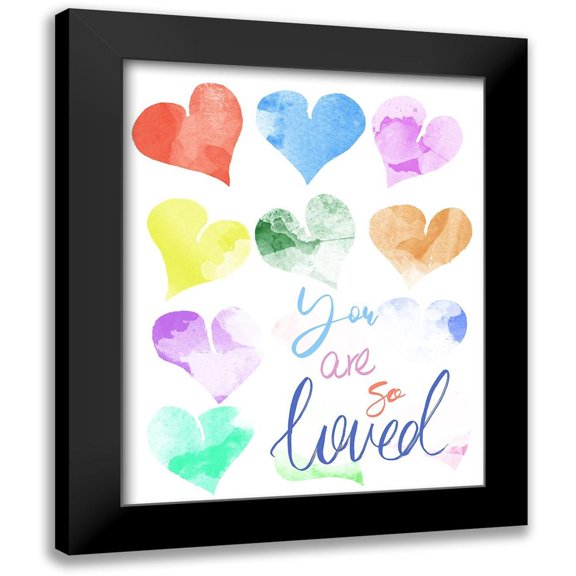 Santiago, Daniela 12x14 Black Modern Framed Museum Art Print Titled - You Are So Loved