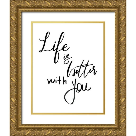 Santiago, Daniela 12x14 Gold Ornate Wood Framed with Double Matting Museum Art Print Titled - Better With You