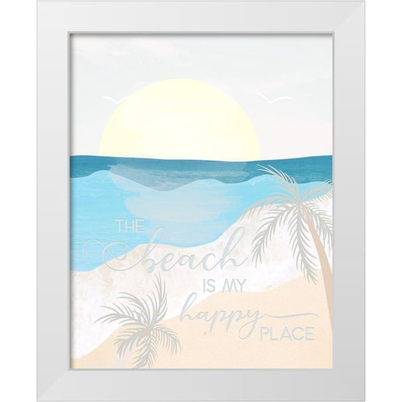 Santiago, Daniela 12x14 White Modern Wood Framed Museum Art Print Titled - Happy Place