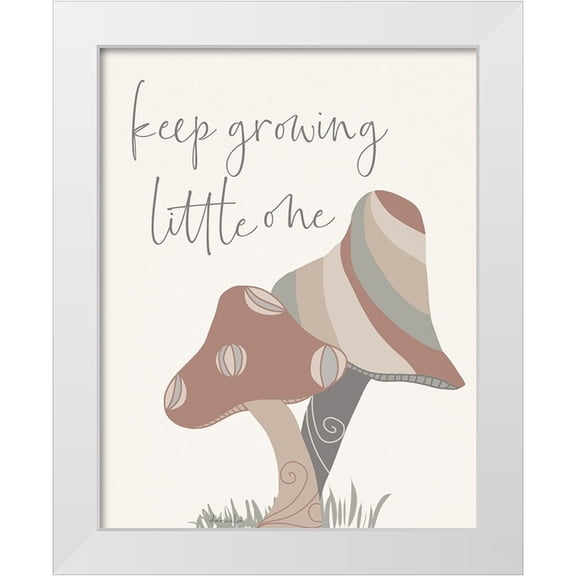 Santiago, Daniela 12x14 White Modern Wood Framed Museum Art Print Titled - Keep Growing