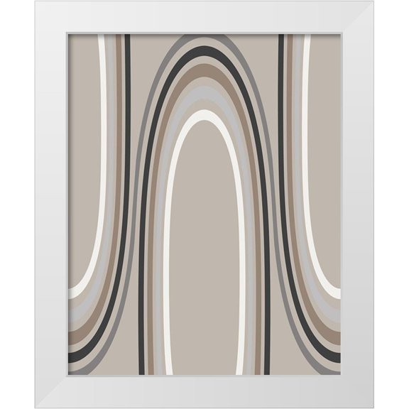 Santiago, Daniela 12x14 White Modern Wood Framed Museum Art Print Titled - Linear Coaster