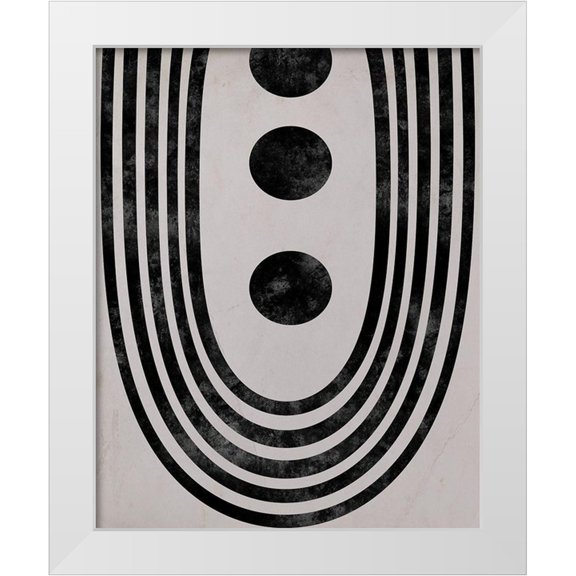 Santiago, Daniela 12x14 White Modern Wood Framed Museum Art Print Titled - Tubular Abstract