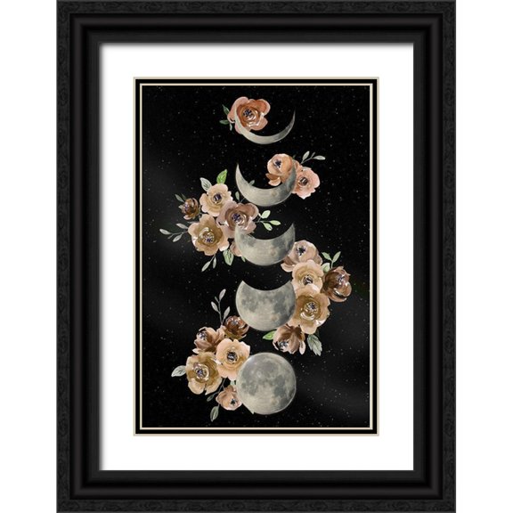 Santiago, Daniela 13x18 Black Ornate Wood Framed with Double Matting Museum Art Print Titled - Bohemian Lunar