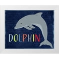 thumbnail image 1 of Santiago, Daniela 14x12 White Modern Wood Framed Museum Art Print Titled - Dolphin, 1 of 4
