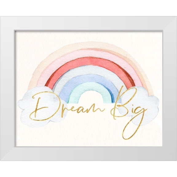 Santiago, Daniela 14x12 White Modern Wood Framed Museum Art Print Titled - Dream Big