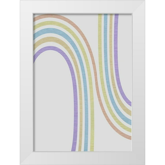 Santiago, Daniela 14x18 White Modern Wood Framed Museum Art Print Titled - Tubular Abstract