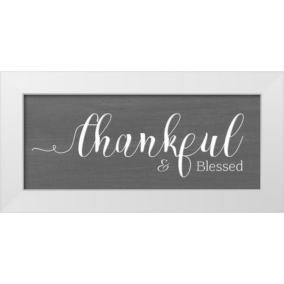 Santiago, Daniela 14x8 White Modern Wood Framed Museum Art Print Titled - Thankful