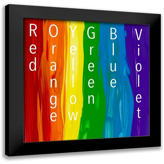 Santiago, Daniela 15x15 Black Modern Framed Museum Art Print Titled - Rainbow