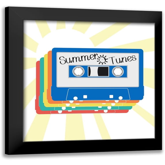 Santiago, Daniela 15x15 Black Modern Framed Museum Art Print Titled - Summer Tunes