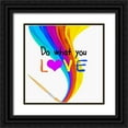 thumbnail image 1 of Santiago, Daniela 15x15 Black Ornate Wood Framed with Double Matting Museum Art Print Titled - Do What You Love, 1 of 4