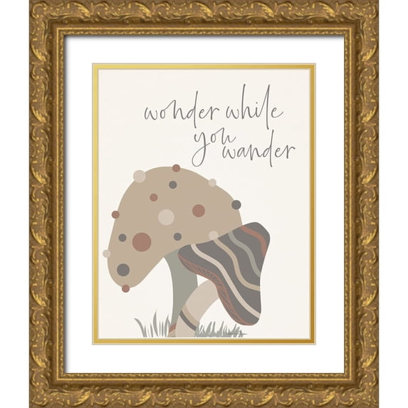 Santiago, Daniela 15x18 Gold Ornate Wood Framed with Double Matting Museum Art Print Titled - Wonder While You Wander