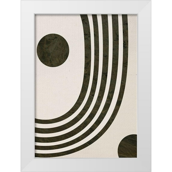 Santiago, Daniela 18x24 White Modern Wood Framed Museum Art Print Titled - Tubular Abstract