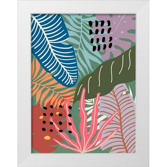 Santiago, Daniela 19x24 White Modern Wood Framed Museum Art Print Titled - Paradise Pop I