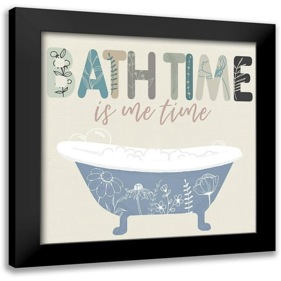Santiago, Daniela 20x20 Black Modern Framed Museum Art Print Titled - Bath Time