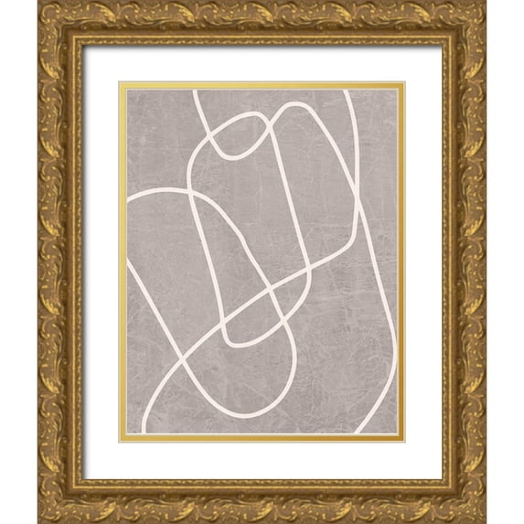 Santiago, Daniela 20x24 Gold Ornate Wood Framed with Double Matting Museum Art Print Titled - Fissures II