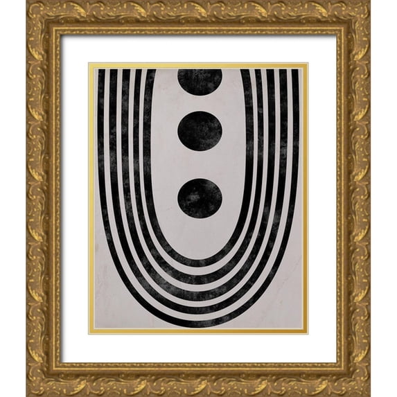 Santiago, Daniela 20x24 Gold Ornate Wood Framed with Double Matting Museum Art Print Titled - Tubular Abstract