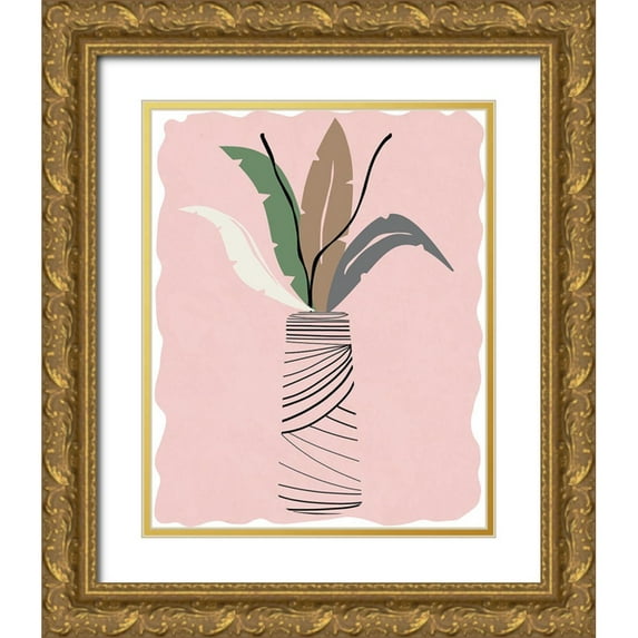 Santiago, Daniela 20x24 Gold Ornate Wood Framed with Double Matting Museum Art Print Titled - Wired Palm II