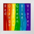 thumbnail image 1 of Santiago, Daniela 26x26 White Modern Wood Framed Museum Art Print Titled - Rainbow, 1 of 4