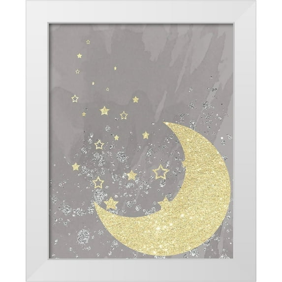 Santiago, Daniela 26x32 White Modern Wood Framed Museum Art Print Titled - Sparkling Night