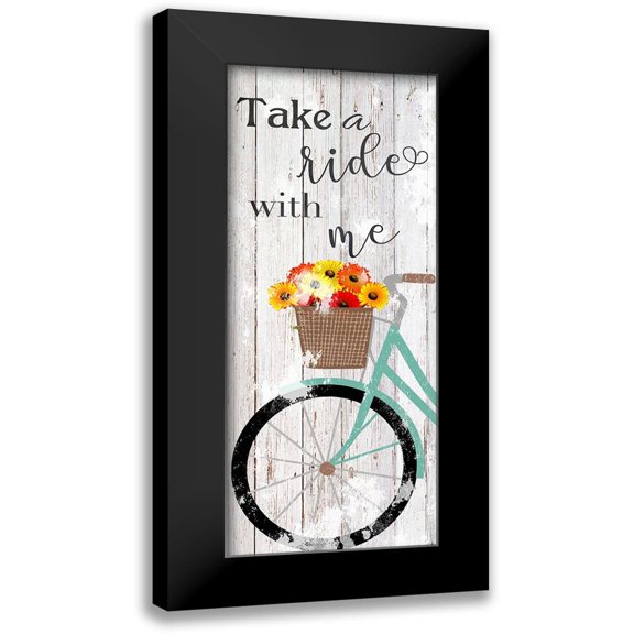 Santiago, Daniela 8x14 Black Modern Framed Museum Art Print Titled - Bicycle Ride