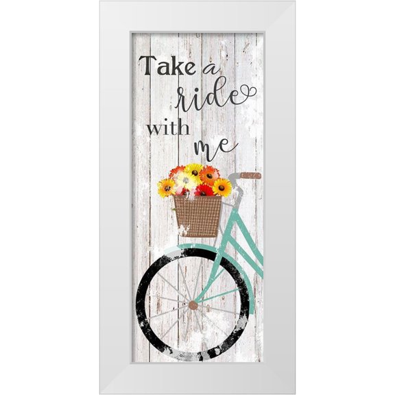 Santiago, Daniela 8x14 White Modern Wood Framed Museum Art Print Titled - Bicycle Ride