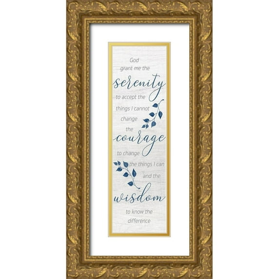 Santiago, Daniela 8x18 Gold Ornate Wood Framed with Double Matting Museum Art Print Titled - Serenity