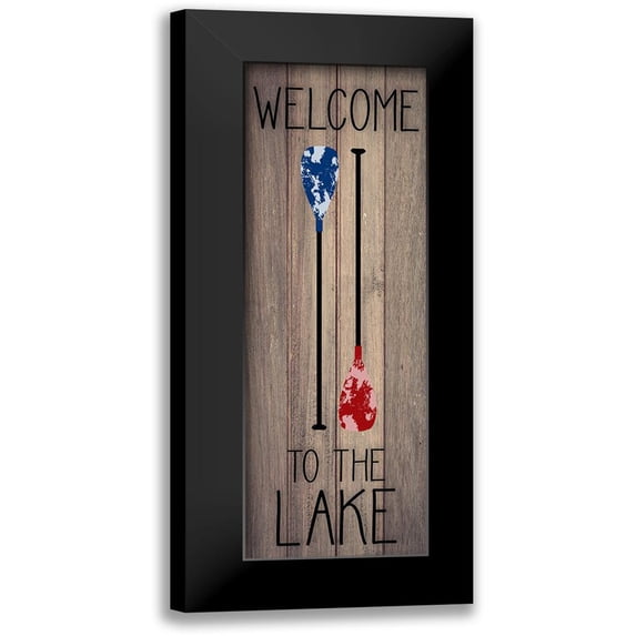 Santiago, Daniela 9x18 Black Modern Framed Museum Art Print Titled - Welcome to the Lake