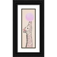 thumbnail image 1 of Santiago, Daniela 9x18 Black Ornate Wood Framed with Double Matting Museum Art Print Titled - Bubblegum Giraffe I, 1 of 4
