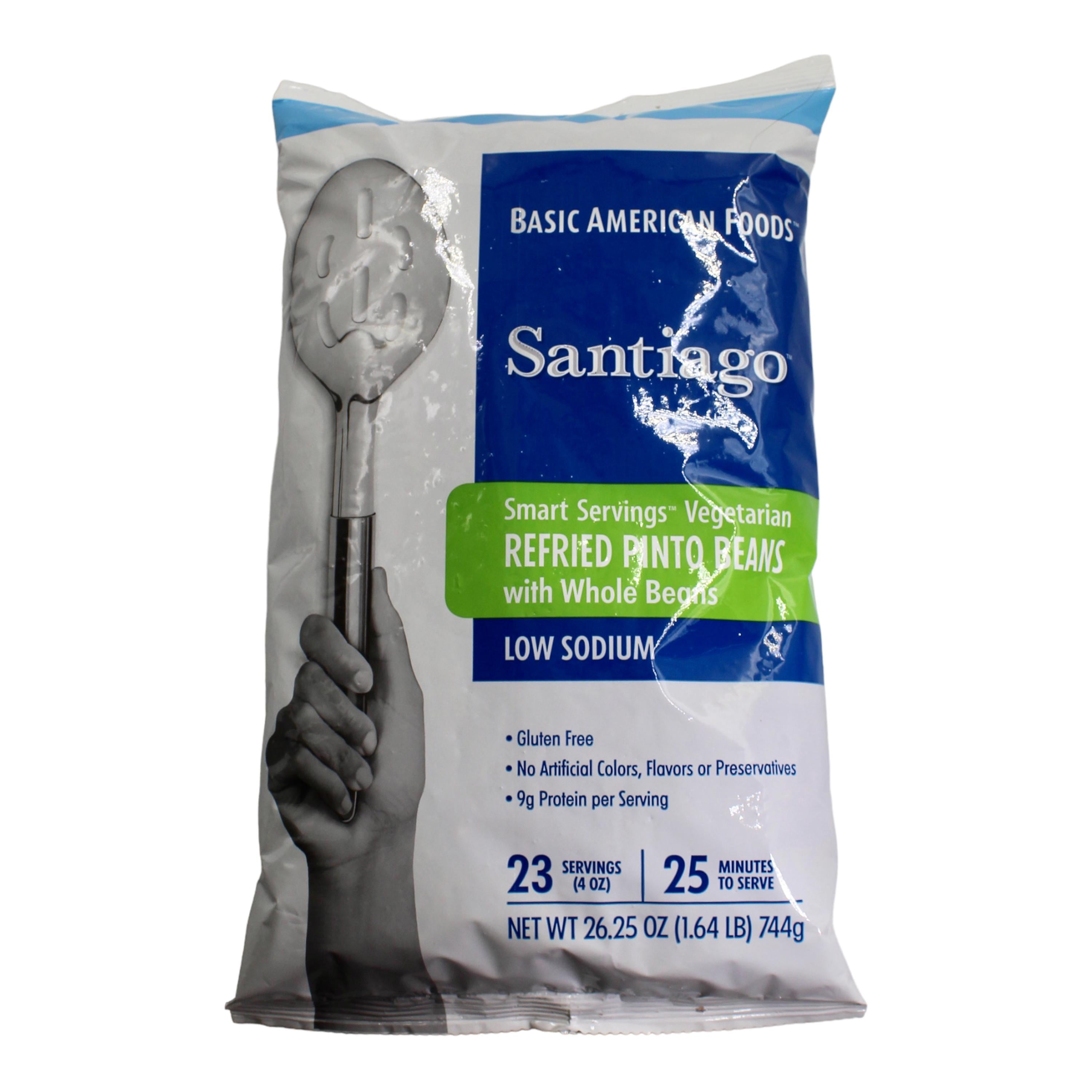 Santiago Refried Beans Pinto Beans Dry for Bean Dip Low Sodium 1.86lb