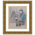 thumbnail image 1 of Santiago Rusiñol 12x14 Gold Ornate Wood Frame and Double Matted Museum Art Print Titled - After the War. the Sad Home (circa 1895), 1 of 4