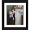 thumbnail image 1 of Santiago Rusiñol 15x17 Black Ornate Wood Framed Double Matted Museum Art Print Titled - Laughing Girl (1894), 1 of 5
