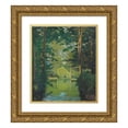 thumbnail image 1 of Santiago Rusiñol 15x17 Gold Ornate Wood Frame and Double Matted Museum Art Print Titled - Bades Park, Arbucies, 1 of 4