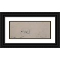 thumbnail image 1 of Santiago Rusiñol 18x10 Black Ornate Wood Framed Double Matted Museum Art Print Titled - Study of a Male Head (1880-1885), 1 of 5