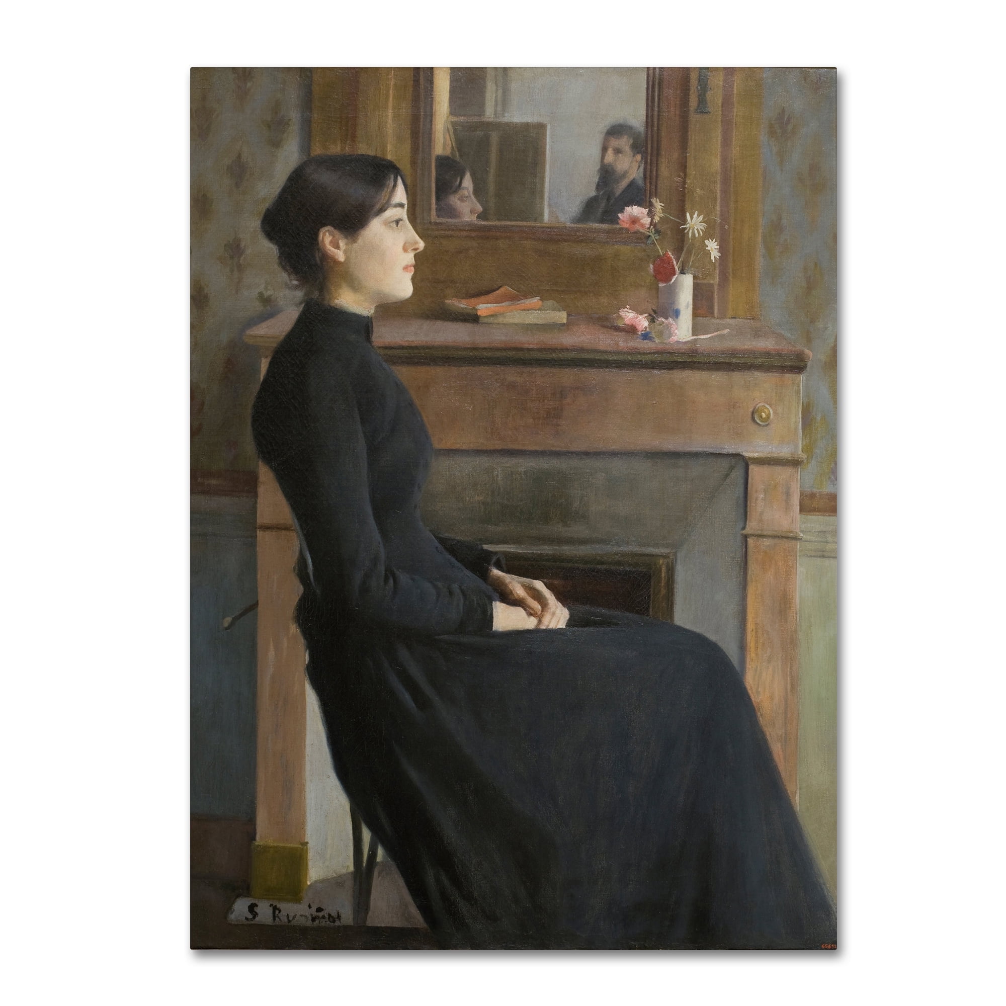 Santiago Rusinol 'Female Figure' Canvas Art