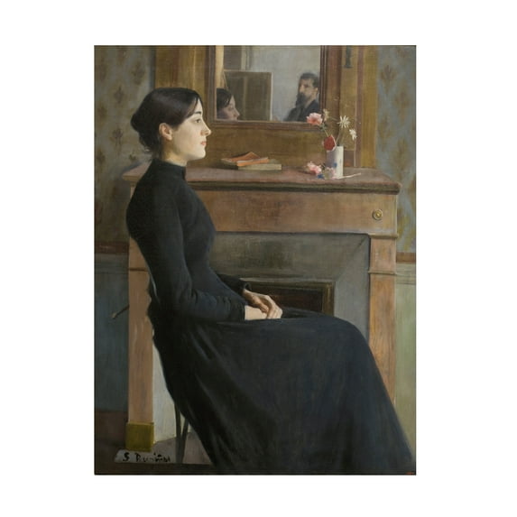 Santiago Rusinol 'Female Figure' Canvas Art