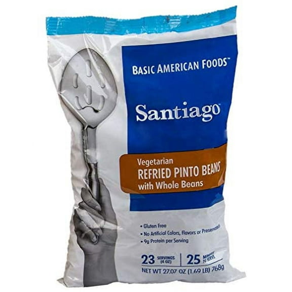 Santiago Vegetarian Refried Pinto Beans, 27.09 Ounces
