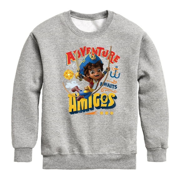 Santiago of The Sea - Adventure Awaits Amigos - Toddler And Youth Crewneck Fleece Sweatshirt