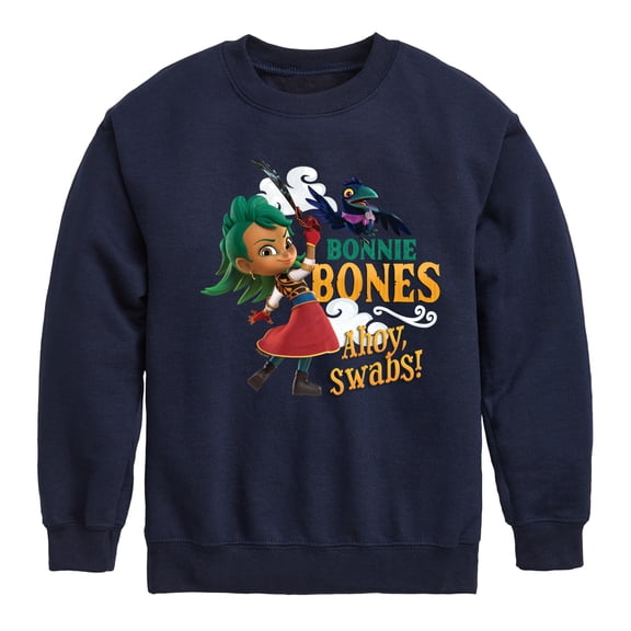 Santiago of The Sea - Bonnie Bones Swabs - Toddler And Youth Crewneck Fleece Sweatshirt