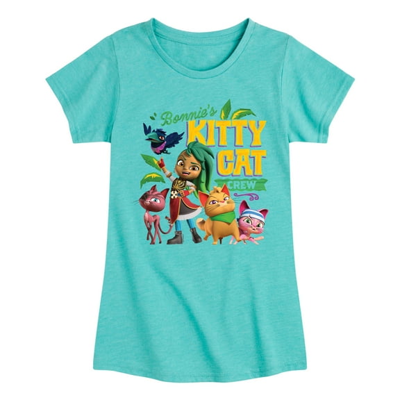 Santiago of The Sea - Kitty Cat Crew - Toddler And Youth Girls Short Sleeve Graphic T-Shirt