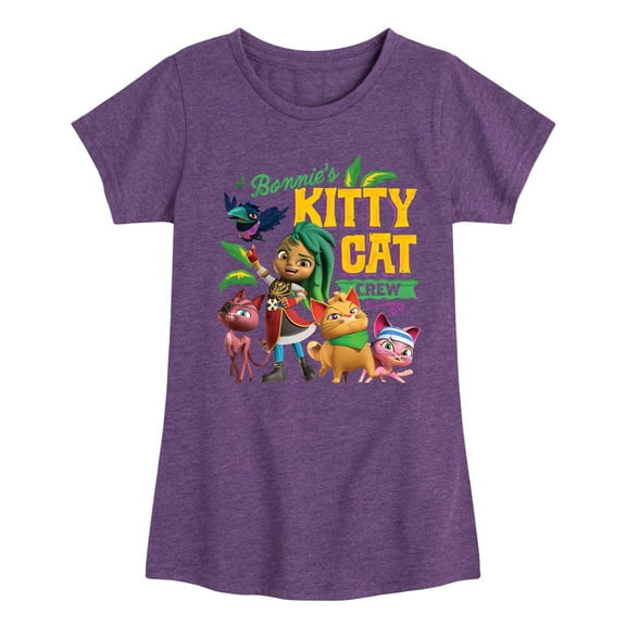 Santiago of The Sea - Kitty Cat Crew - Toddler And Youth Girls Short Sleeve Graphic T-Shirt