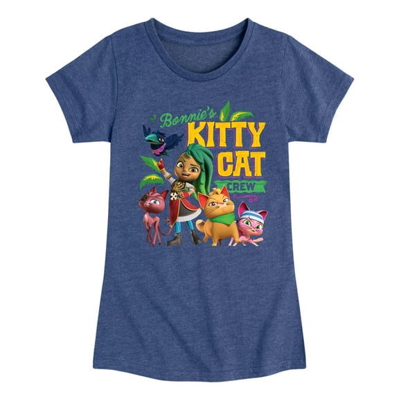 Santiago of The Sea - Kitty Cat Crew - Toddler And Youth Girls Short Sleeve Graphic T-Shirt