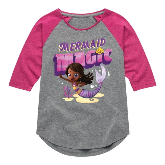 Santiago of The Sea - Mermaid Magic - Toddler And Youth Girls Raglan Graphic T-Shirt