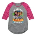 thumbnail image 1 of Santiago of The Sea - My Friends Greatest Treasure - Toddler And Youth Girls Raglan Graphic T-Shirt, 1 of 4